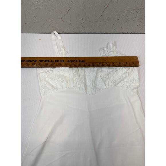 Vintage Val Mode Slip Wonder Val White‎ Lace Bust White Womens Tall Size 34 - Picture 4 of 5